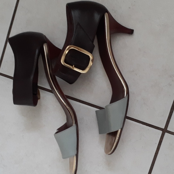 Michael Vivien Chaussures leather sandles 91/2 - Picture 3 of 9